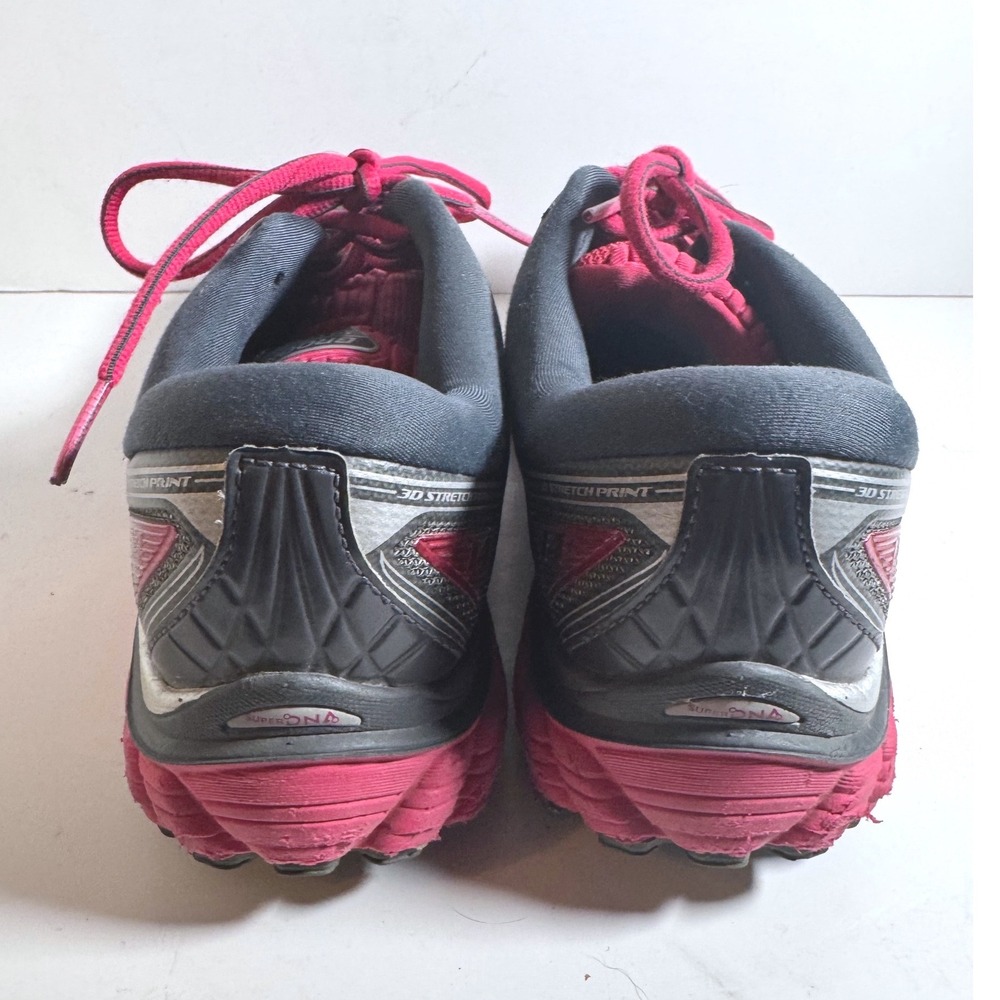 Brooks Glycerin 14 Womens 10.5 Running Shoes Gray Pink Silver Athletic No Insole - Picture 4 of 8